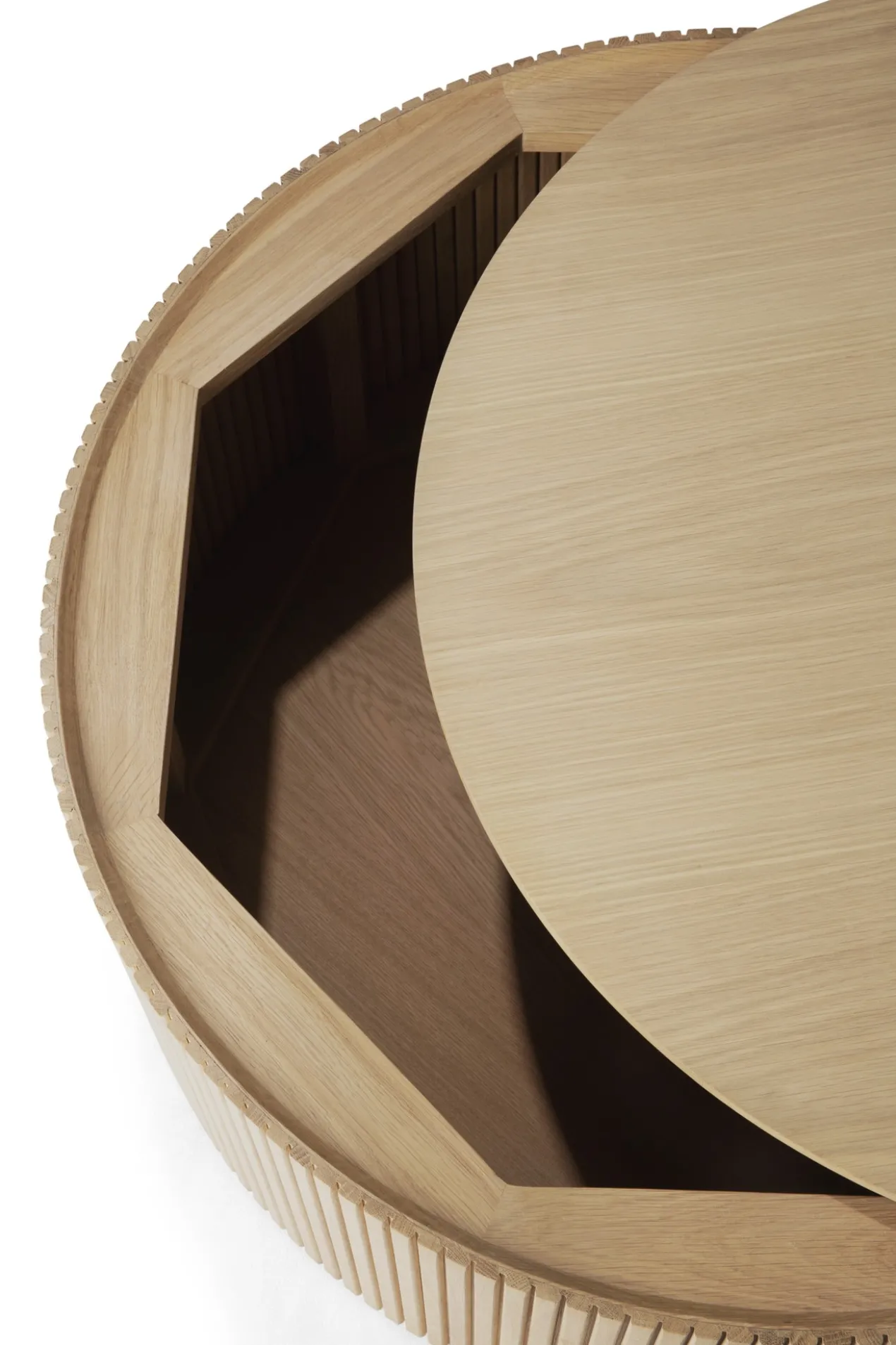 Salontafel Roller Max 80 cm eiken geolied