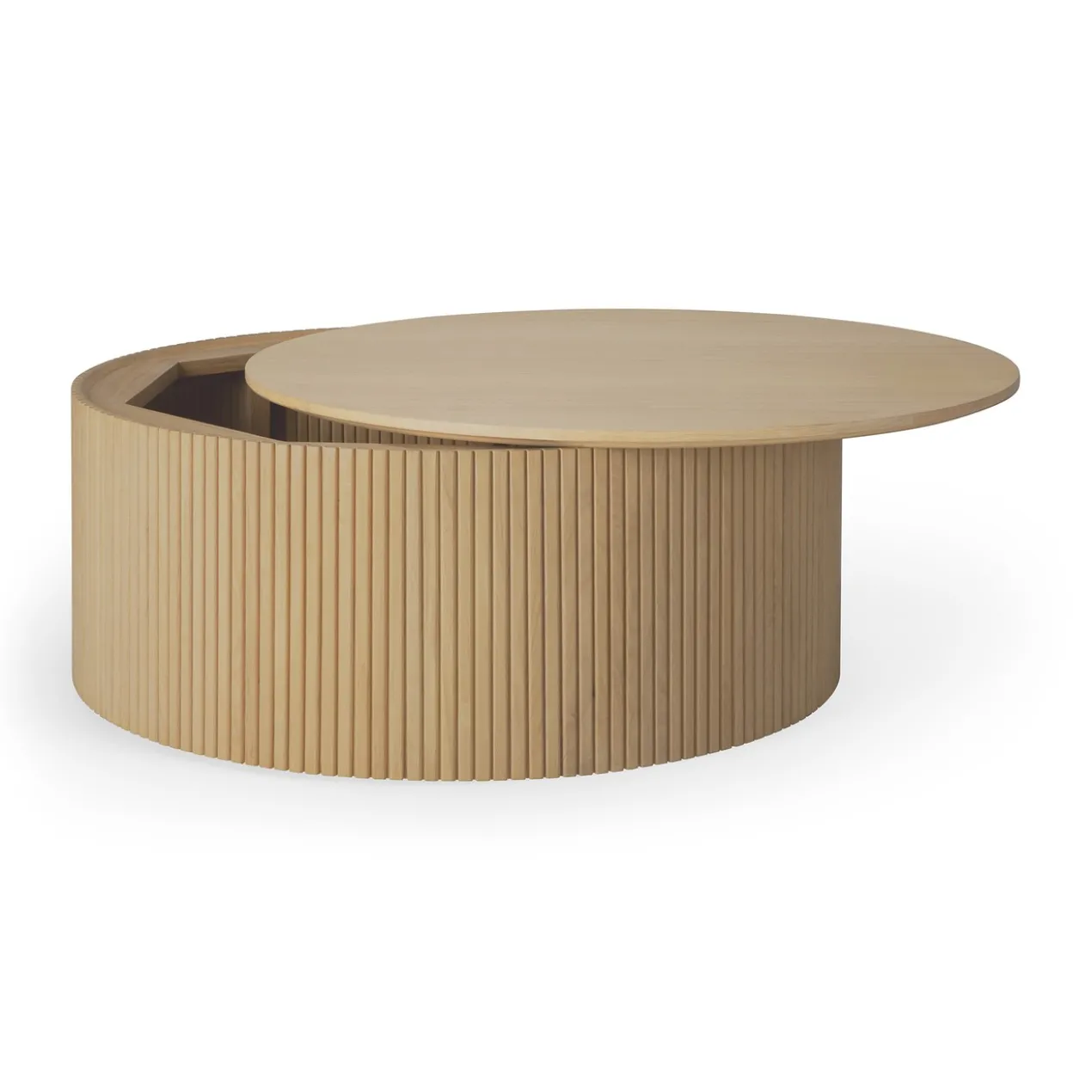 Salontafel Roller Max 80 cm eiken geolied