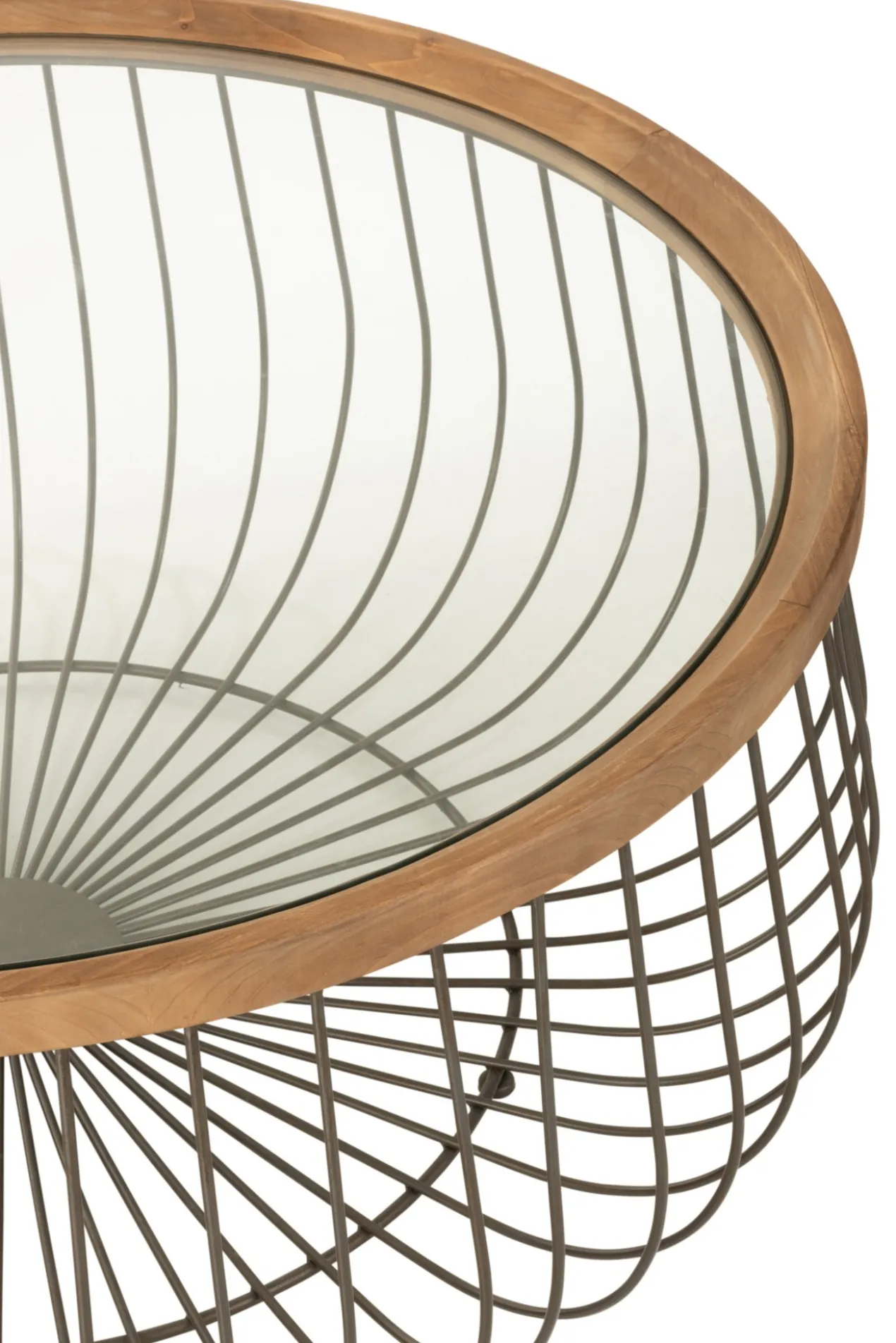 Salontafel Rond metaal/glas - set van 2