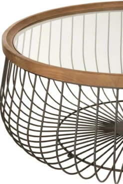 Salontafel Rond metaal/glas - set van 2