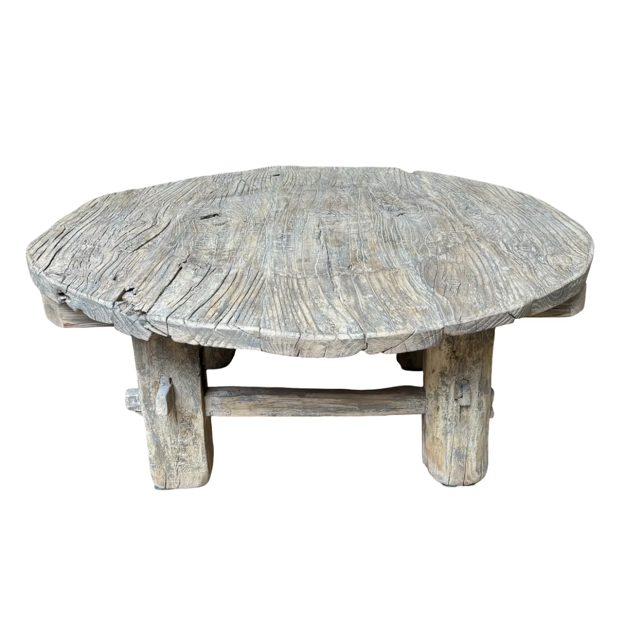 Salontafel rond naturel finish uniek