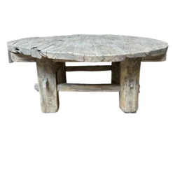 Salontafel rond naturel finish uniek