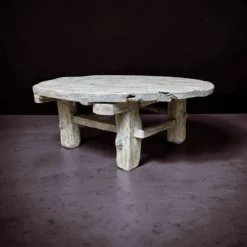 Salontafel rond naturel finish uniek