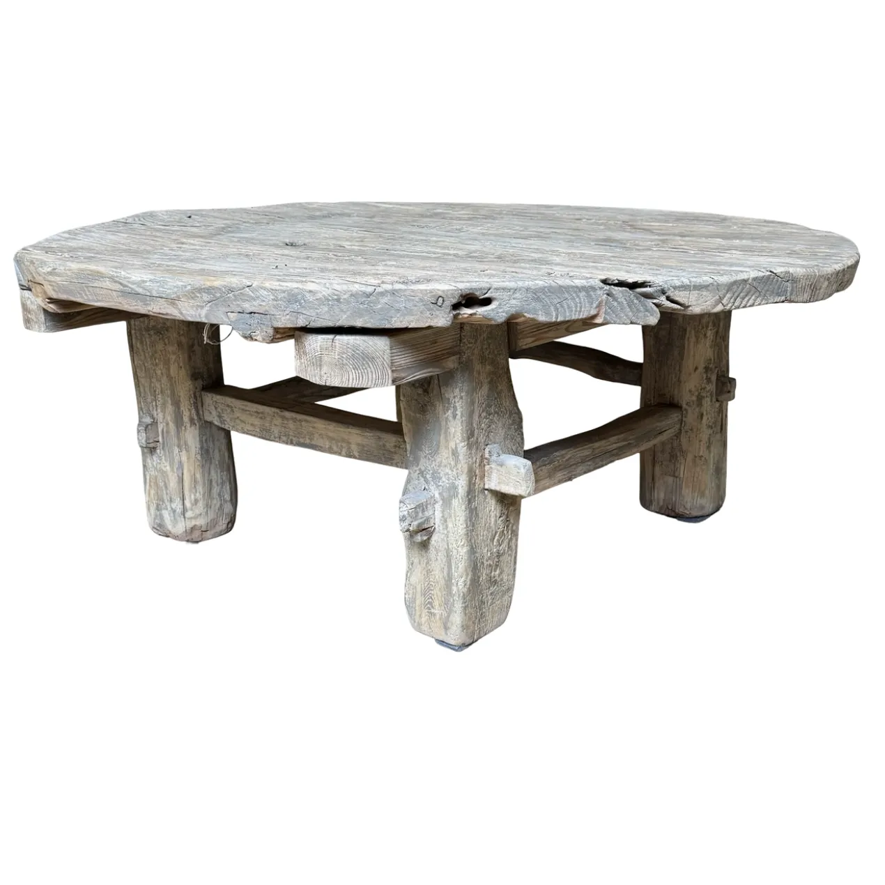 Salontafel rond naturel finish uniek