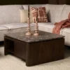 Salontafel Rondo bruin/bruin marmer