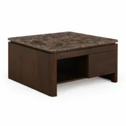Salontafel Rondo bruin/bruin marmer