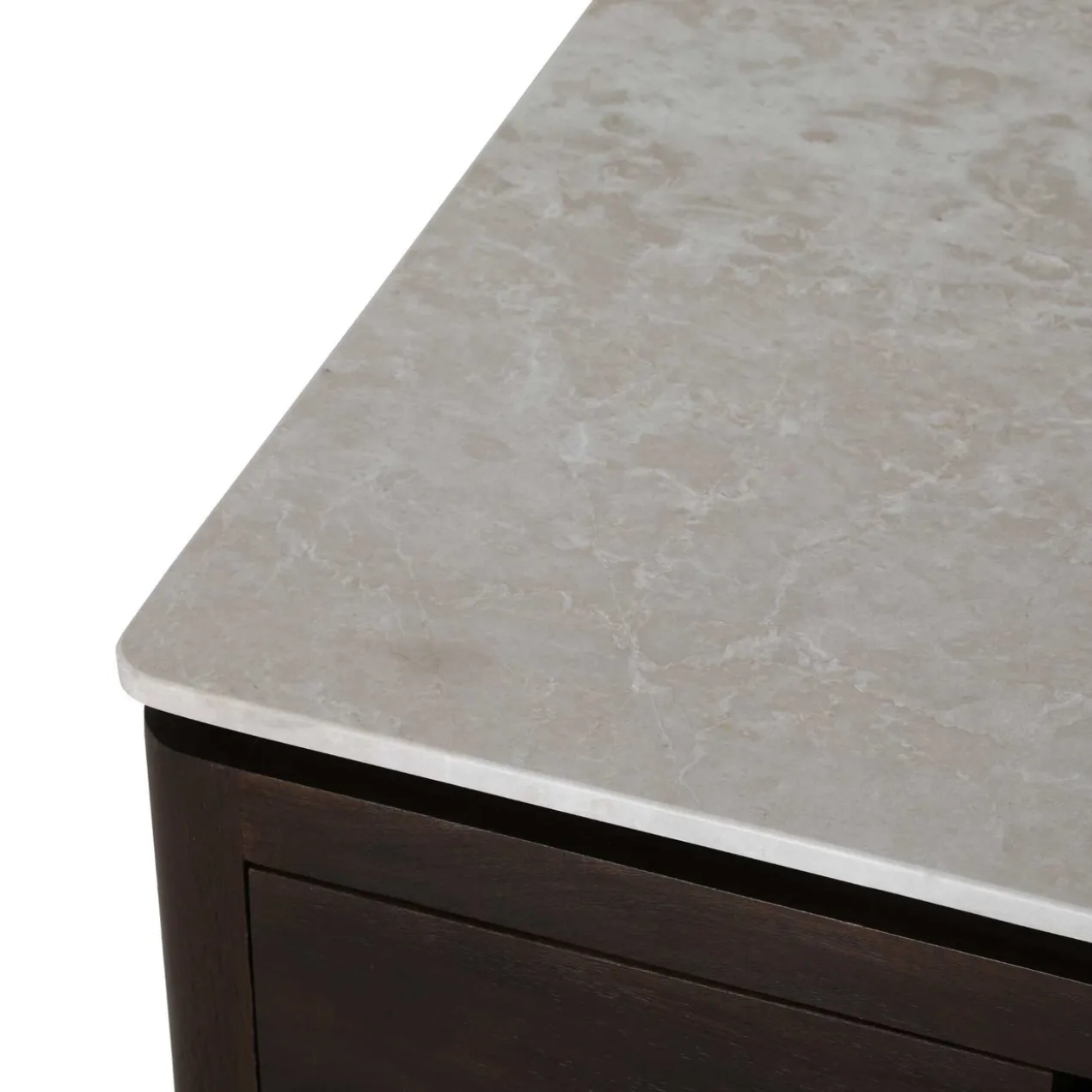 Salontafel Rondo bruin/wit marmer
