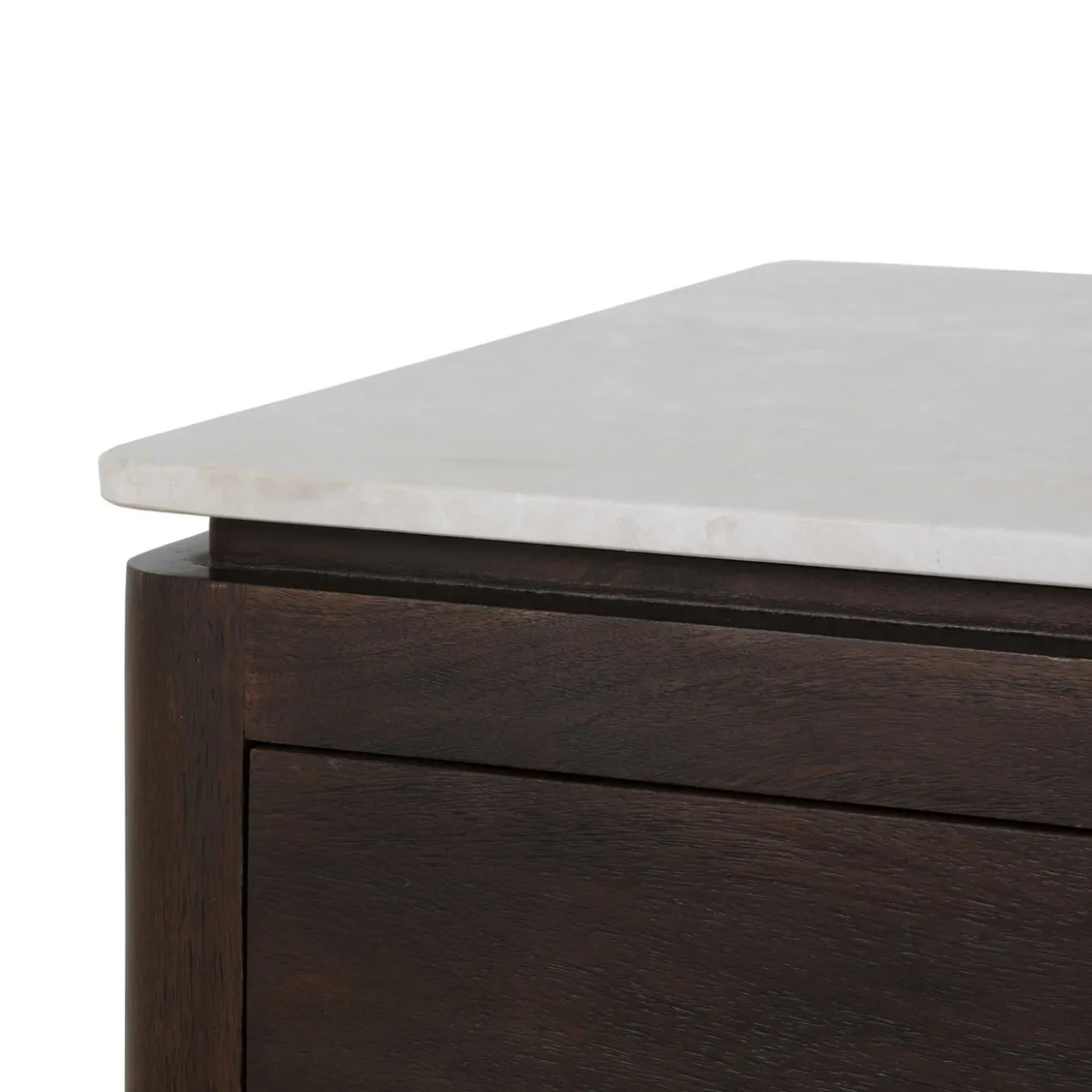 Salontafel Rondo bruin/wit marmer