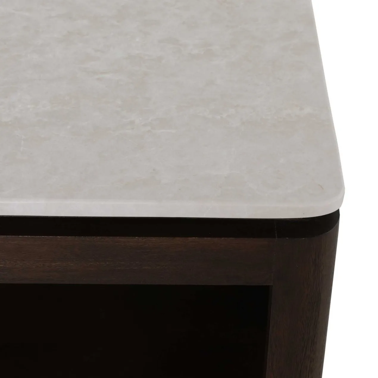 Salontafel Rondo bruin/wit marmer