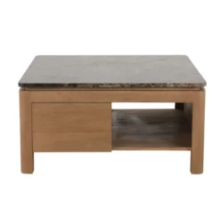 Salontafel Rondo naturel/bruin marmer