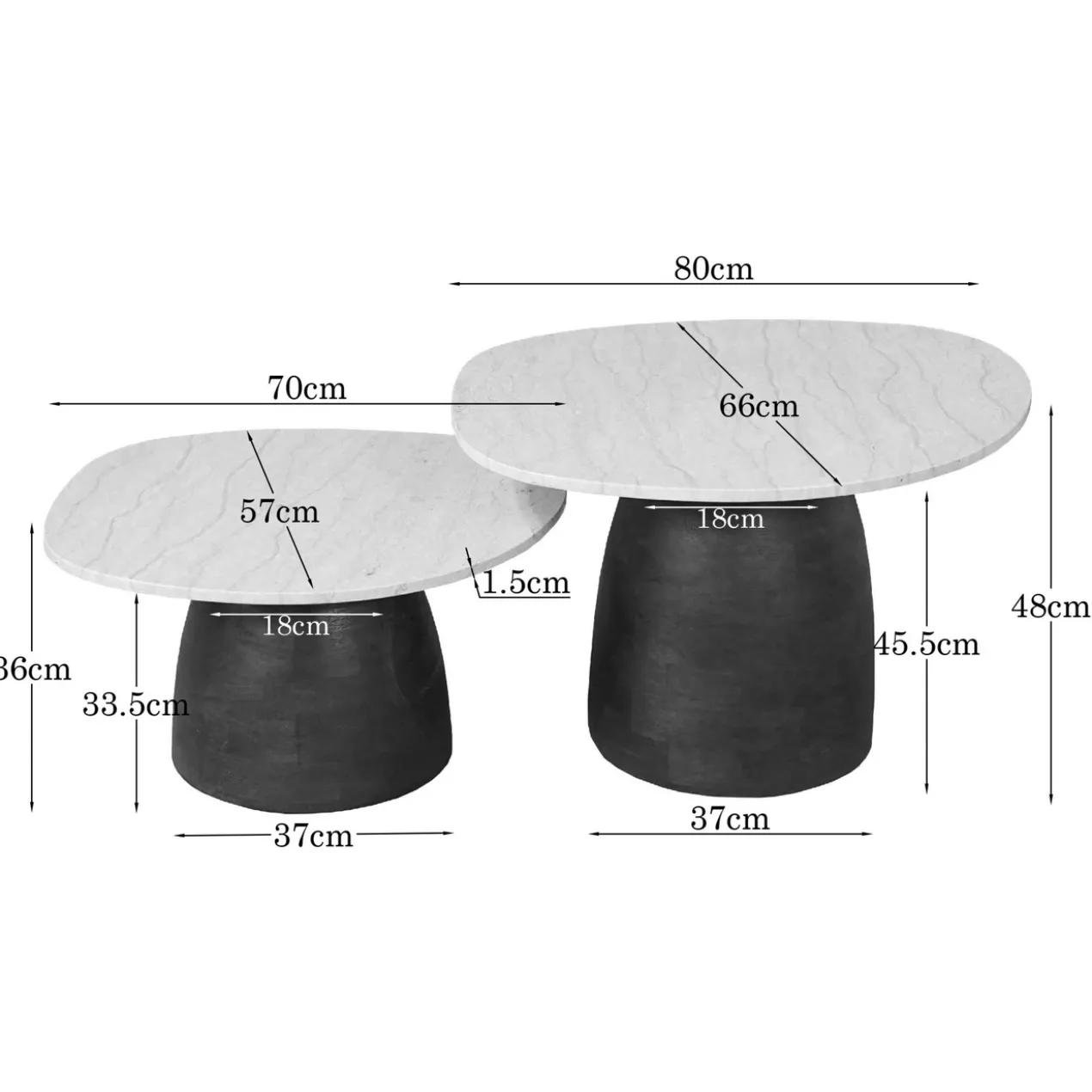 Salontafel Sola 70 cm