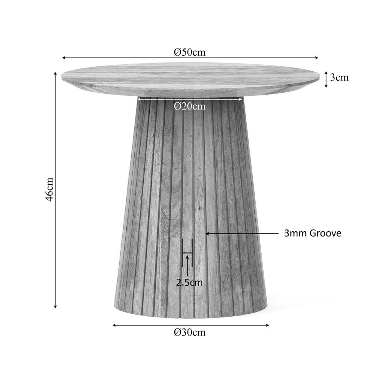 Salontafel Sol Ø50 cm