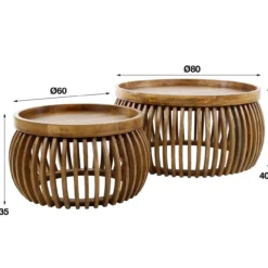Salontafel Uithoorn rond - set van 2