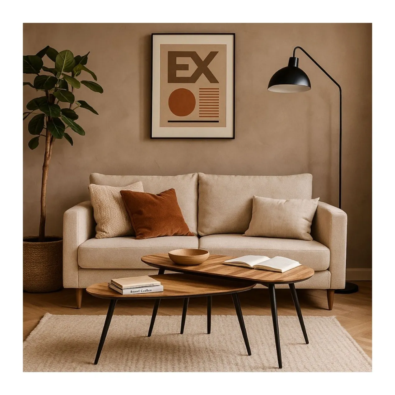 Salontafel Viejo naturel - set van 2