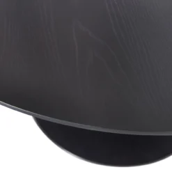 Sammy eettafel trompetvoet rond mdf zwart o120 cm