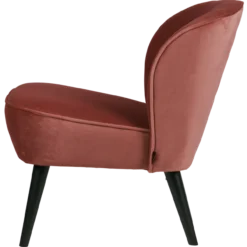 Sara fauteuil velvet bordeauxrood [fsc]
