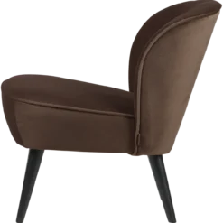 Sara fauteuil velvet donkerbruin [fsc]