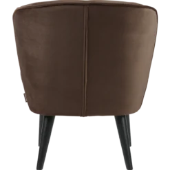 Sara fauteuil velvet donkerbruin [fsc]