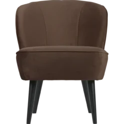 Sara fauteuil velvet donkerbruin [fsc]