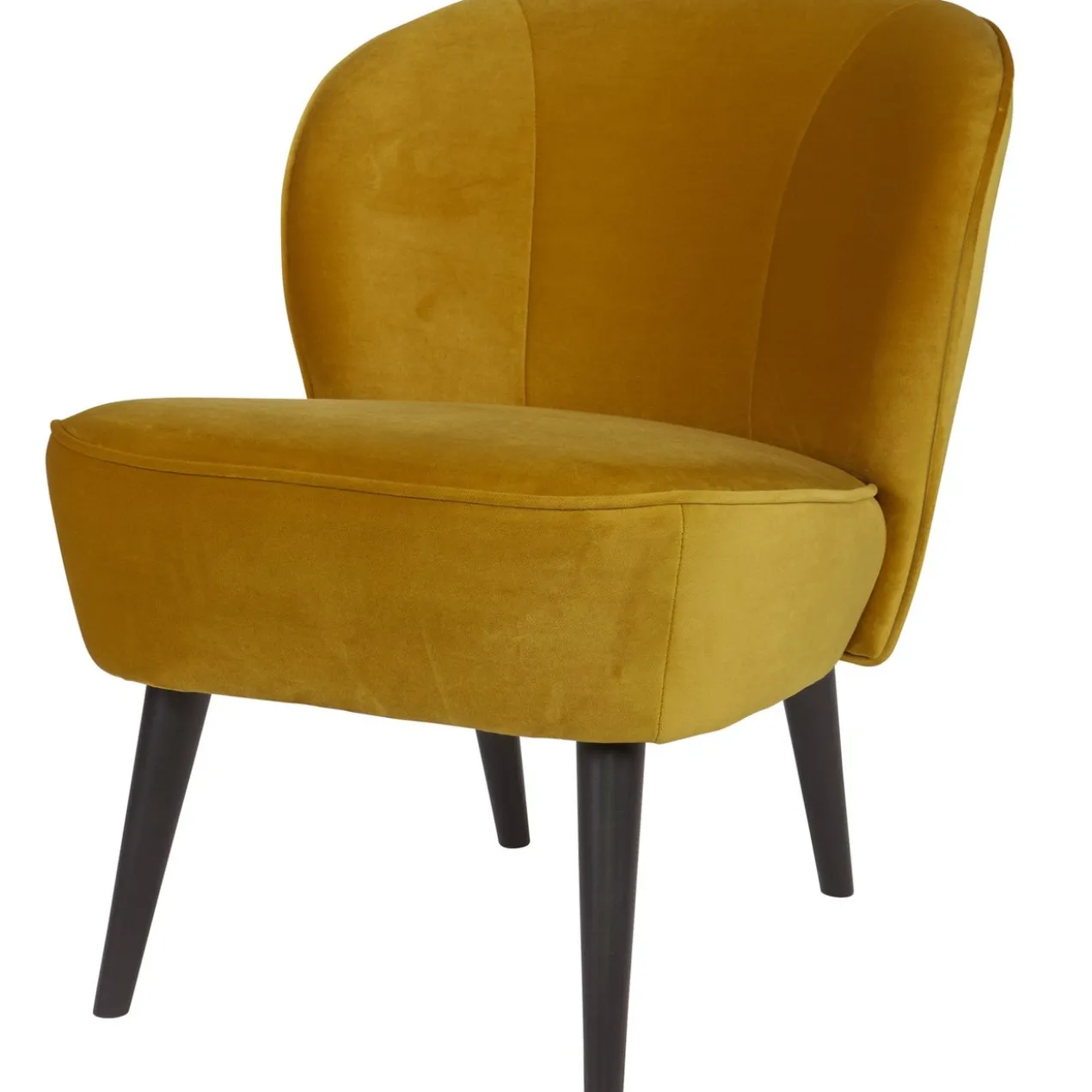 Sara fauteuil velvet oker