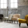 Sara fauteuil velvet oud roze