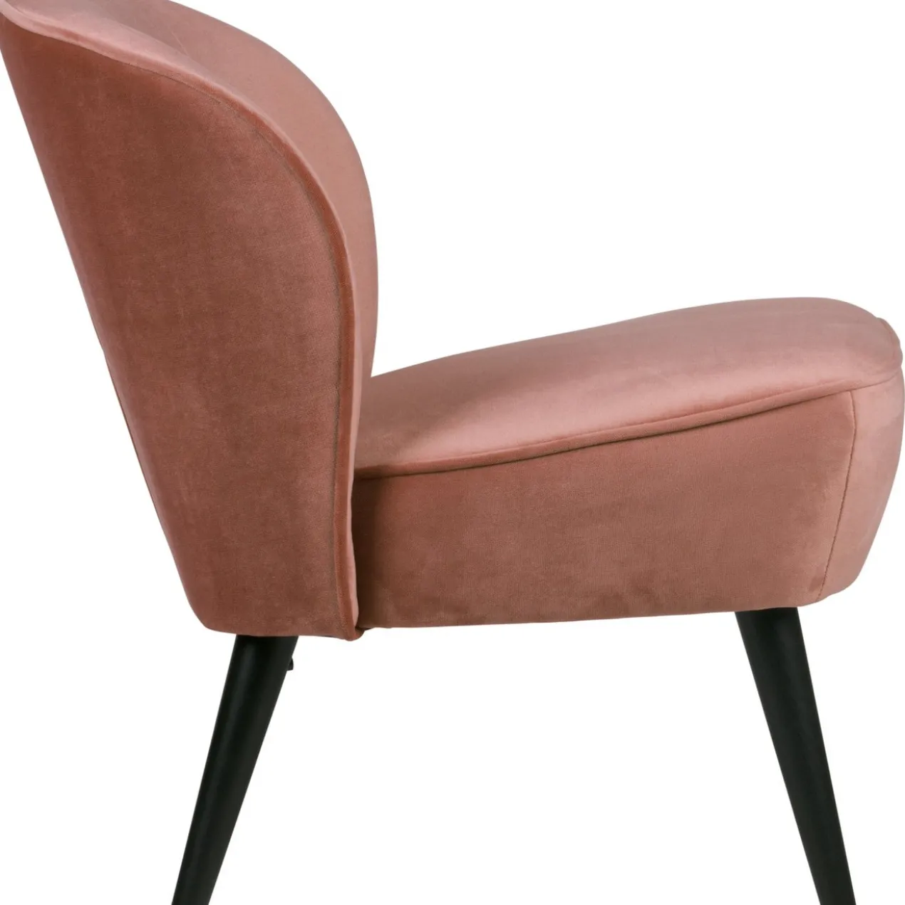 Sara fauteuil velvet oud roze