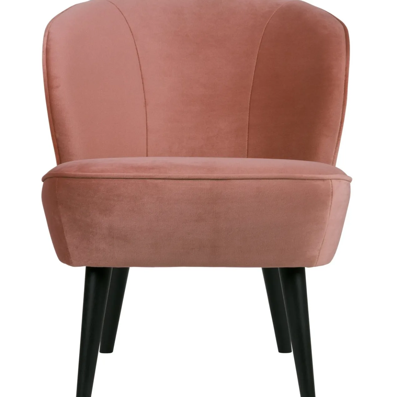 Sara fauteuil velvet oud roze