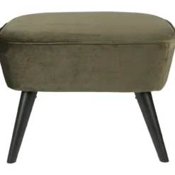 Sara hocker op poten velvet warm groen