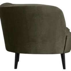 Sara lounge fauteuil links velvet warm groen