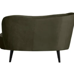 Sara lounge fauteuil links velvet warm groen