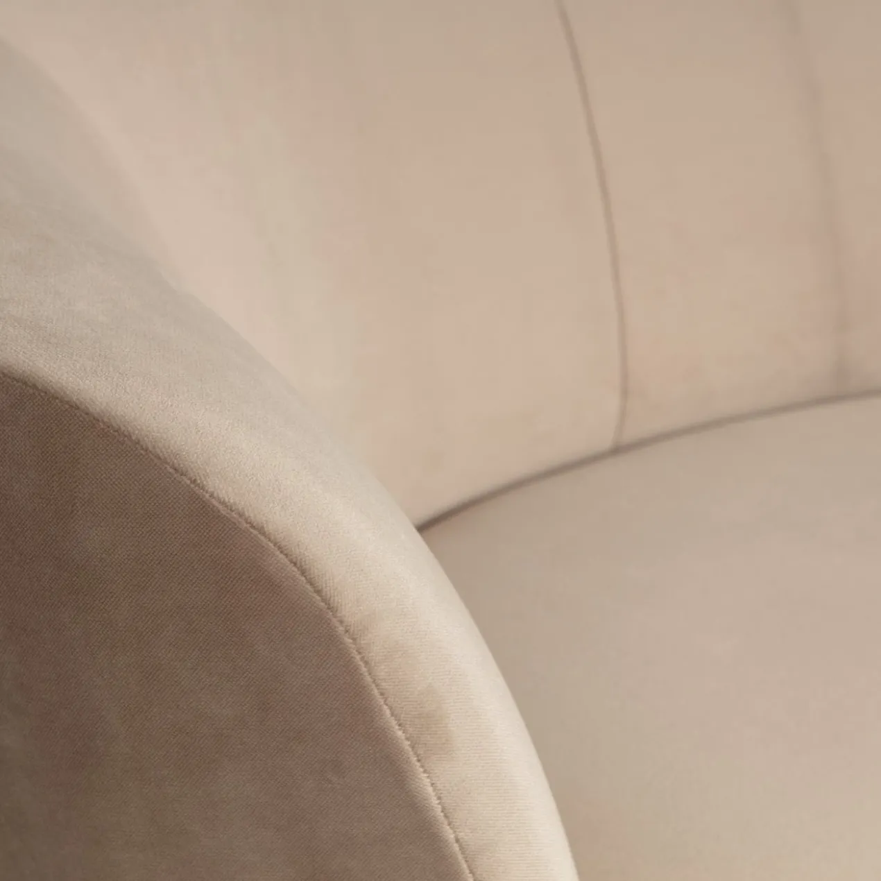 Sara lounge fauteuil links velvet khaki