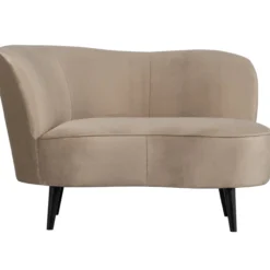 Sara lounge fauteuil links velvet khaki