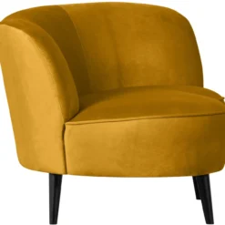 Sara lounge fauteuil rechts velvet oker