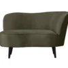 Sara lounge fauteuil rechts velvet warm groen