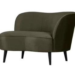 Sara lounge fauteuil rechts velvet warm groen