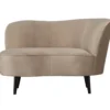 Sara lounge fauteuil rechts velvet khaki