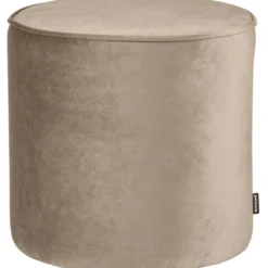 Sara poef hoog velvet khaki 46xo46
