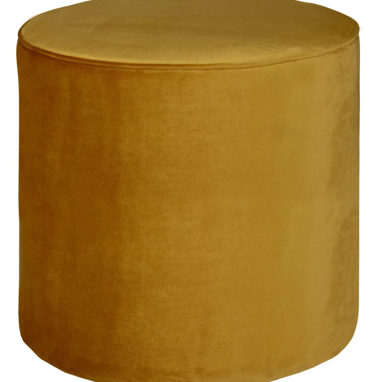 Sara poef hoog velvet oker 46xo46