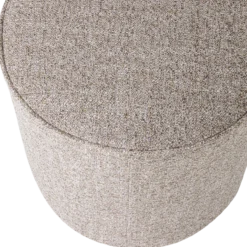 Sara poef hoog 46xo46 cm geweven stof naturel melange [fsc]