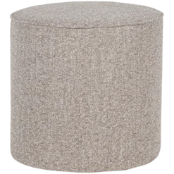 Sara poef hoog 46xo46 cm geweven stof naturel melange [fsc]