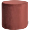 Sara poef hoog 46xo46 cm velvet bordeauxrood [fsc]