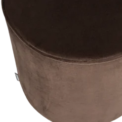 Sara poef hoog 46xo46 cm velvet donkerbruin [fsc]