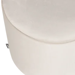 Sara poef hoog 46xo46 cm velvet off white [fsc]