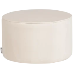 Sara poef laag 36xo60 cm velvet off white [fsc]
