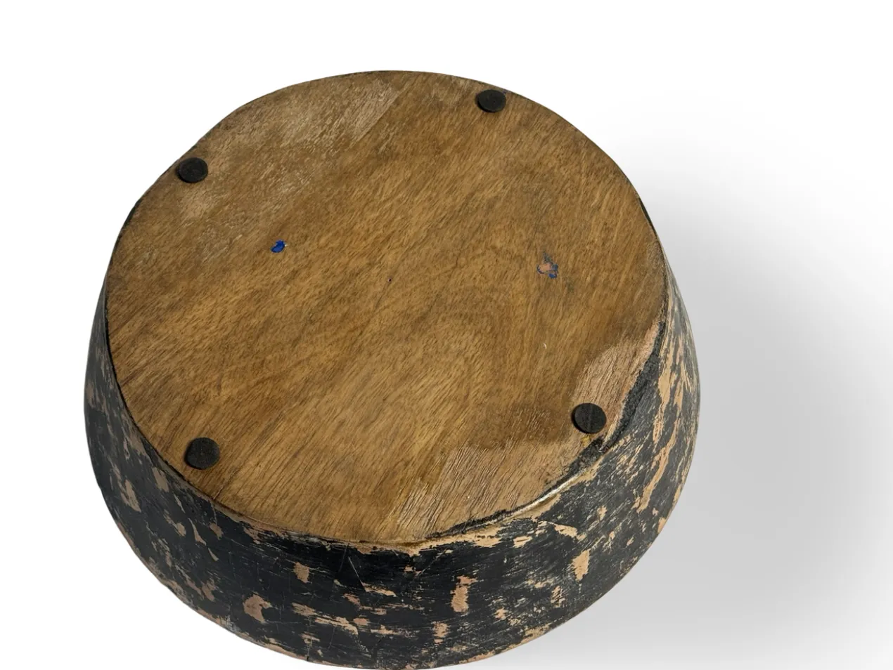 Schaal hout zwart uniek