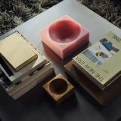 Schaal Pop cube L pink