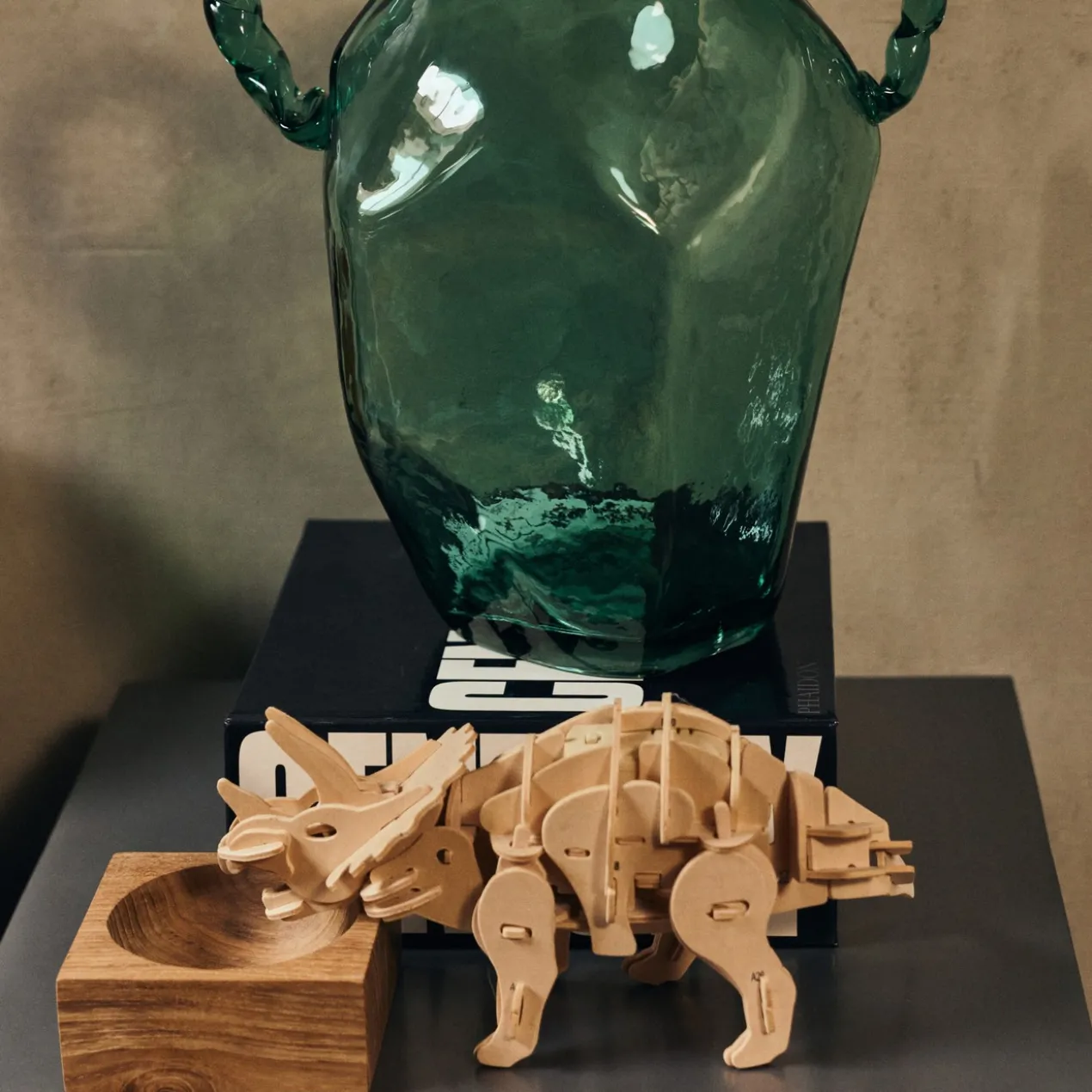 Schaal Teak cube bowl S