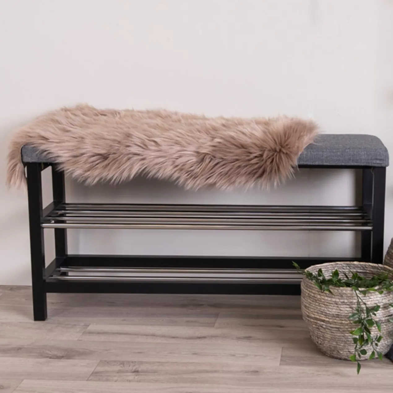 Schapenvacht Benthe polyester Bruin