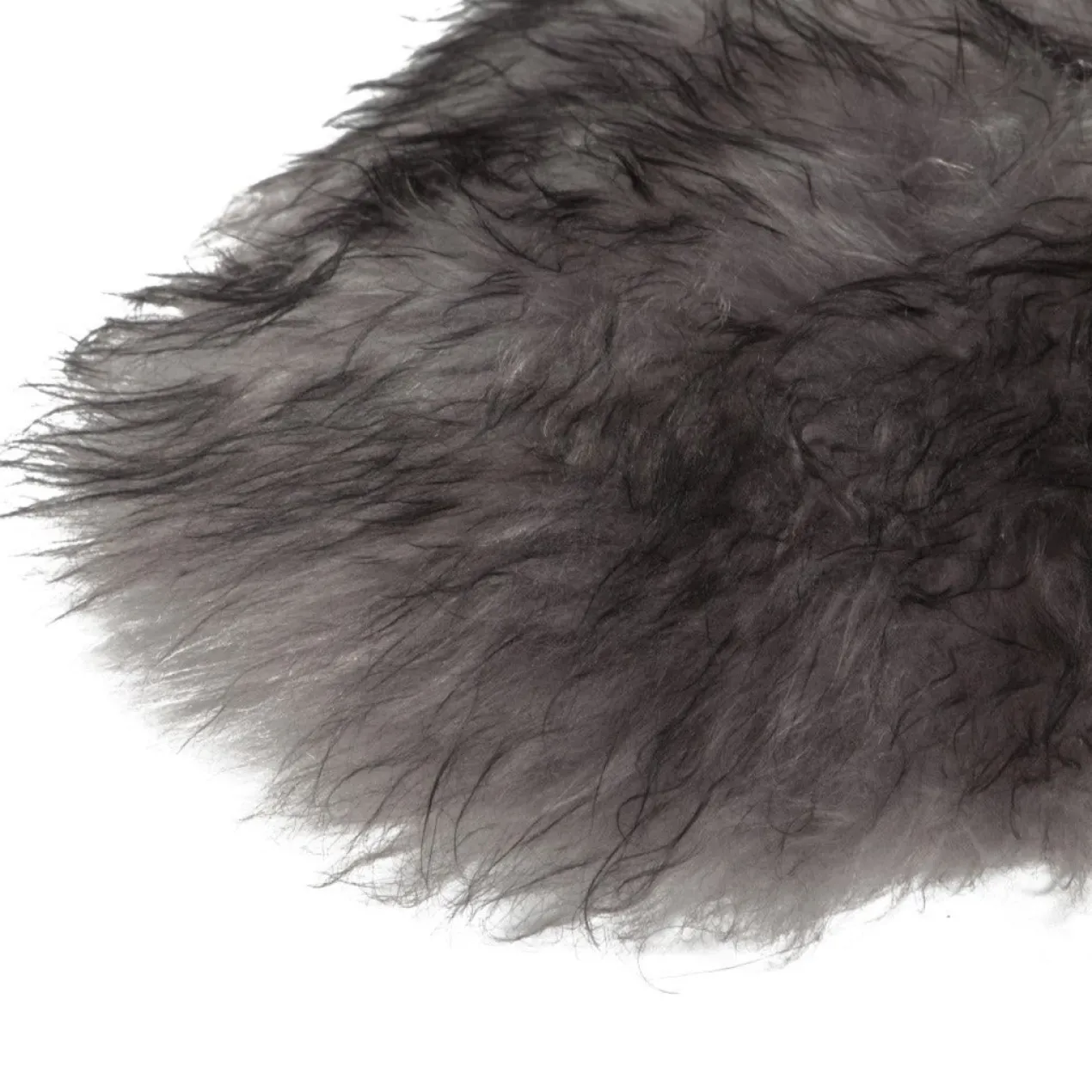 Schapenvacht icelandic melange grey longhair 100x65 cm