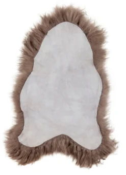 Schapenvacht icelandic taupe longhair 100×65 cm